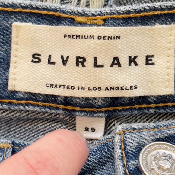 SLVRLAKE Dakota Jeans Road To Nowhere Medium Wash Straight Leg High Rise 29 - Picture 7 of 15